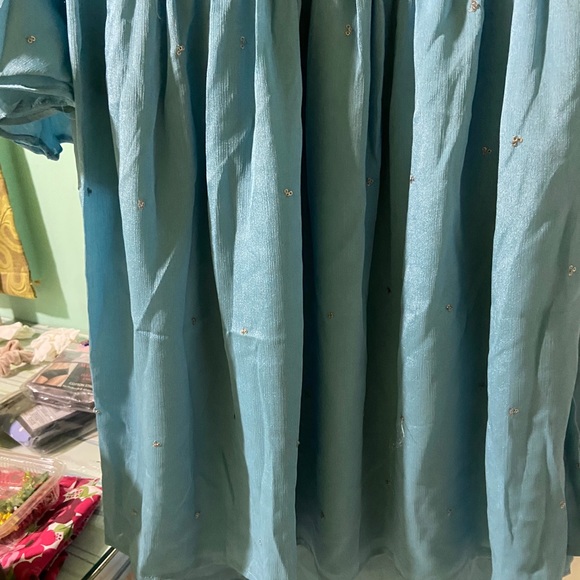 Autumn lane full kurta set ! With flare pants Duptta and hand work - Picture 11 of 13